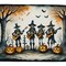 Edge Collections - 14" x 22" - Multicolor - Mariachi Skeleton Band Absorbent Dish Drying Mat - 1 Piece